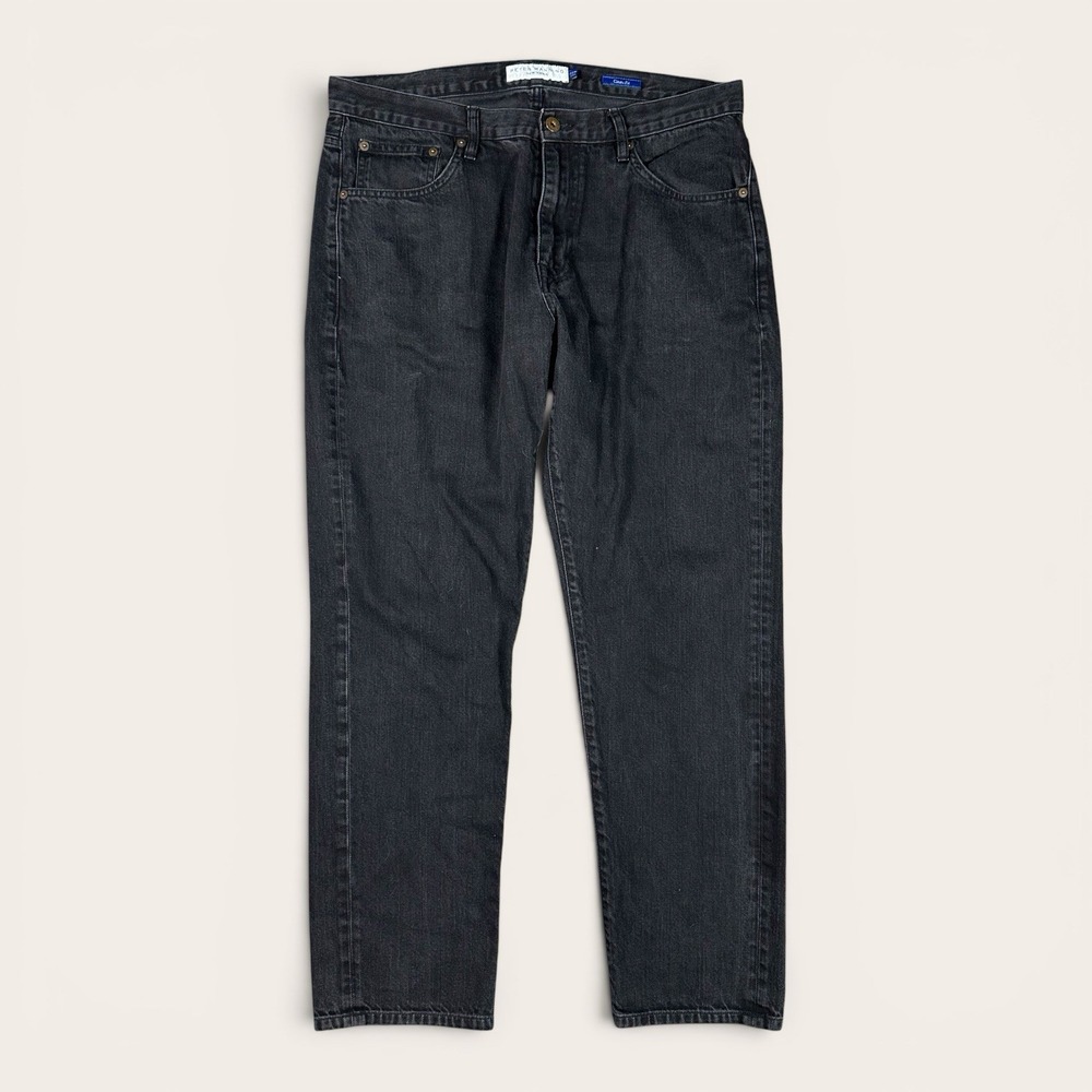 Peter Manning Jeans Mens 33x28 Classic Fit Stretch Black Denim Pants PMNYC